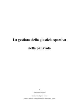 La gestione della giustizia sportiva nella pallavolo