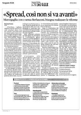 «Spread, così non si va avanti»