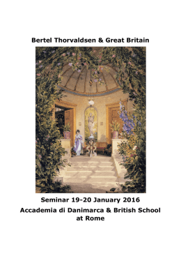 Bertel Thorvaldsen & Great Britain Seminar 19