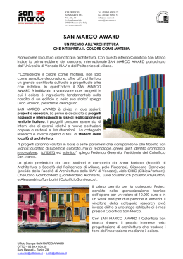 san marco award - Fondazione dell`Ordine degli Architetti di Milano