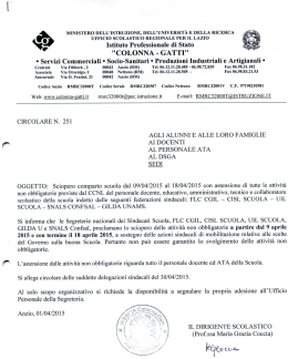 UFFICIO SCOLASTICO REGIONALE PER IL LAZIO - Colonna