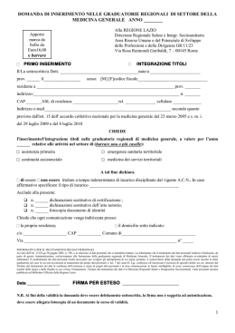 modello di domanda graduatoria MG valida