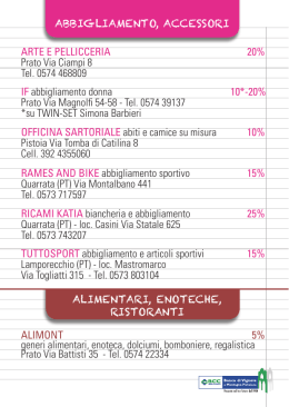 20% Prato - BCC Vignole e Montagna Pistoiese