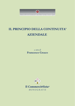 IL PRINCIPIO DELLA CONTINUITA` AZIENDALE