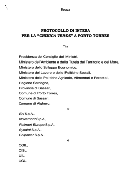 protocollo di intesa per la &ldquo;chimica verde&rdquo; a
