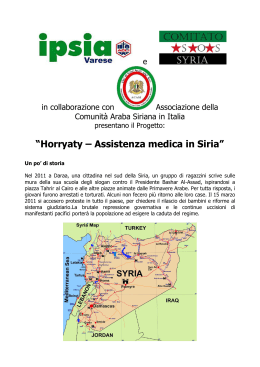 “Horryaty – Assistenza medica in Siria”