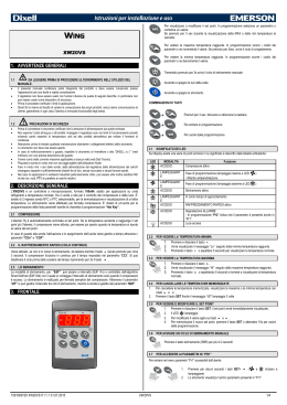 xw20vs 1. avvertenze generali 2. descrizione generale 3. frontale