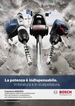 La potenza &egrave; indispensabile. In foratura e in scalpellatura.