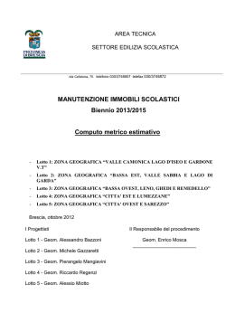 MANUTENZIONE IMMOBILI SCOLASTICI Biennio 2013/2015