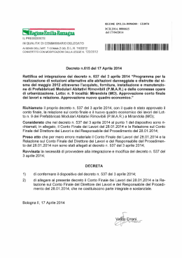 Decreto n. 615 del 17 aprile 2014 - Regione Emilia