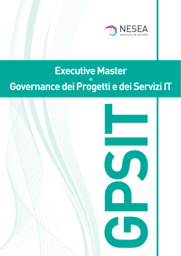 Executive Master Governance dei Progetti e dei Servizi IT