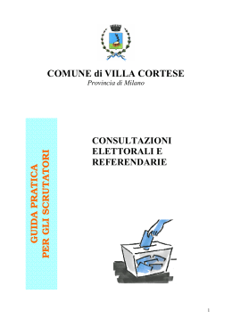 Guida Scrutatori - Comune di Villa Cortese
