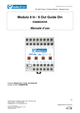 Modulo 8 In / 8 Out Guida Din IO88B02KNX Manuale d`uso