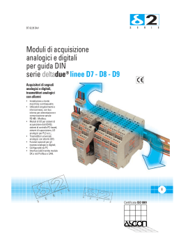Moduli di acquisizione analogici e digitali per guida DIN serie