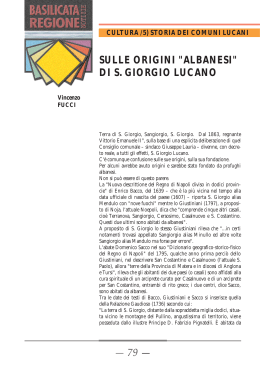 4A sulle origini albanesi - Consiglio Regionale della Basilicata
