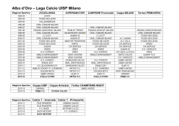 Albo d`Oro &ndash; Lega Calcio UISP Milano