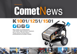 New series of professional cold water high pressure cleaners Nuova