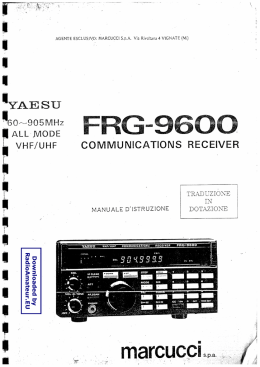 Yaesu - FRG-9600 Manuale d`uso
