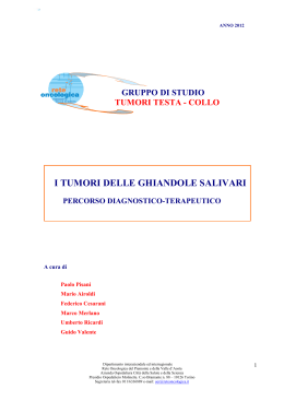 I tumori delle ghiandole salivari - Rete Oncologica Piemonte | Valle
