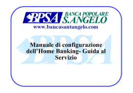 Servizio Home Banking - Banca popolare Sant`Angelo