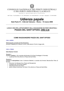 Udienza papale - Collegio dei Periti Industriali e dei Periti Industriali