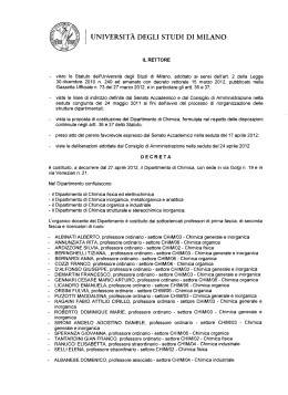 Decreto di Costituzione del Dipartimento (pdf