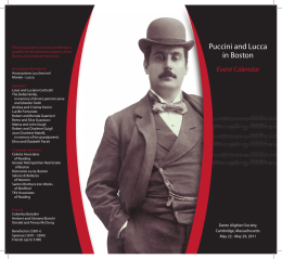 &ldquo;Puccini e Lucca nel Mondo&rdquo; sponsored by the Dante