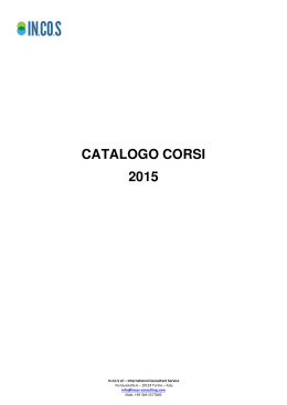 Catalogo corsi 2015