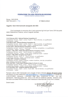 lettera federale - Federazione Italiana Pentathlon Moderno