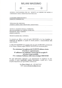 MILANI MASSIMO - Preziosi - vendita gioielleria-oreficeria