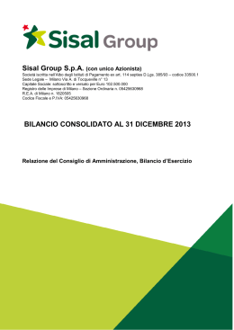 BILANCIO CONSOLIDATO AL 31 DICEMBRE 2013