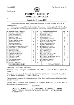 Deliberazione - Comune di Forl&igrave;