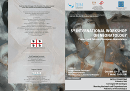 Scarica il programma - V International Workshop on Neonatology