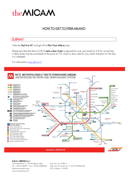 HOW TO GET TO FIERA MILANO SUBWAY