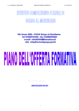 I. C. DI GORGO AL MONTICANO PIANO DELL`OFFERTA
