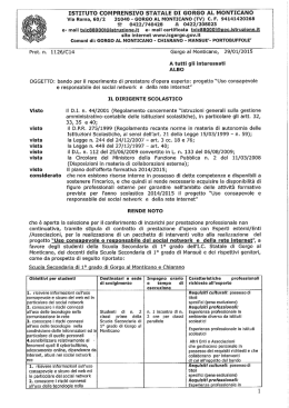 ISTITUTO COMPRENSIVO STATALE DI GORGO AL MONTICANO