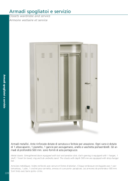 Armadi spogliatoi e servizio