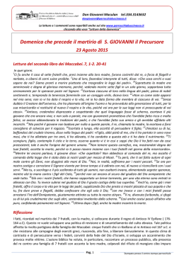 Domenica che precede il martirio di S. GIOVANNI il Precursore 23
