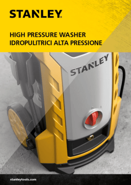Page 1 STANLE! HIGH PRESSURE WASHER *A IDRoPu LlTRlcl