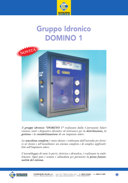 Gruppo Idronico DOMINO 1 - Costruzioni Solari S.r.l.