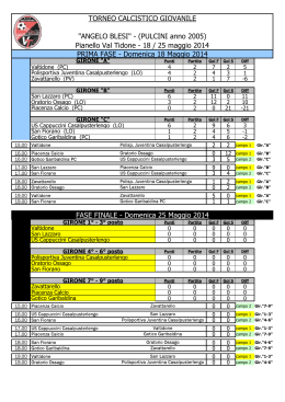 calendario - ASD Valtidone