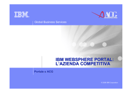 IBM WEBSPHERE PORTAL: L`AZIENDA COMPETITIVA