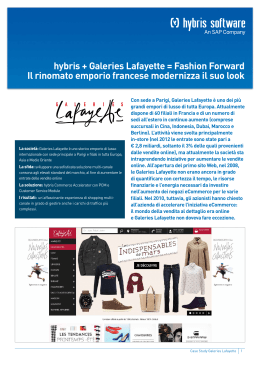 hybris + Galeries Lafayette = Fashion Forward Il rinomato emporio