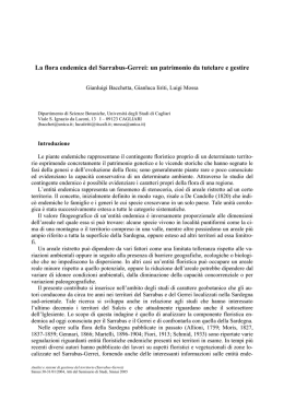 La flora endemica del Sarrabus-Gerrei - UniCA Eprints
