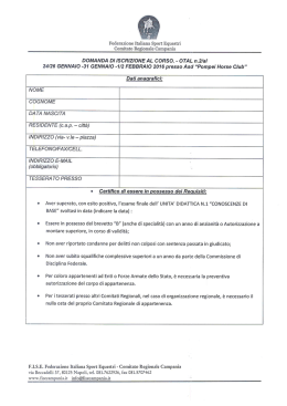 OTAL al Pompei Horse Club Gennaio/Febbraio 2016