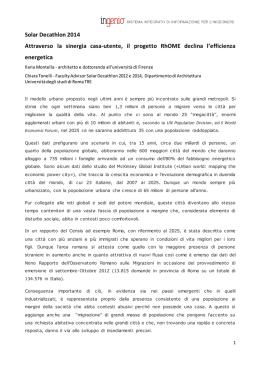 Solar Decathlon 2014 Attraverso la sinergia casa-utente, il
