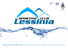 Scarica la nostra brochure - Centro Sportivo Turistico "Monti Lessini"