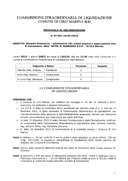 comniissione straordinaria di liquidazione