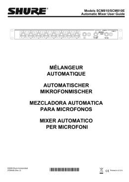 Shure SCM810 User Guide (French, German, Spanish, Italian)