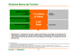 Divisione Banca dei Territori Marketing Privati(1)